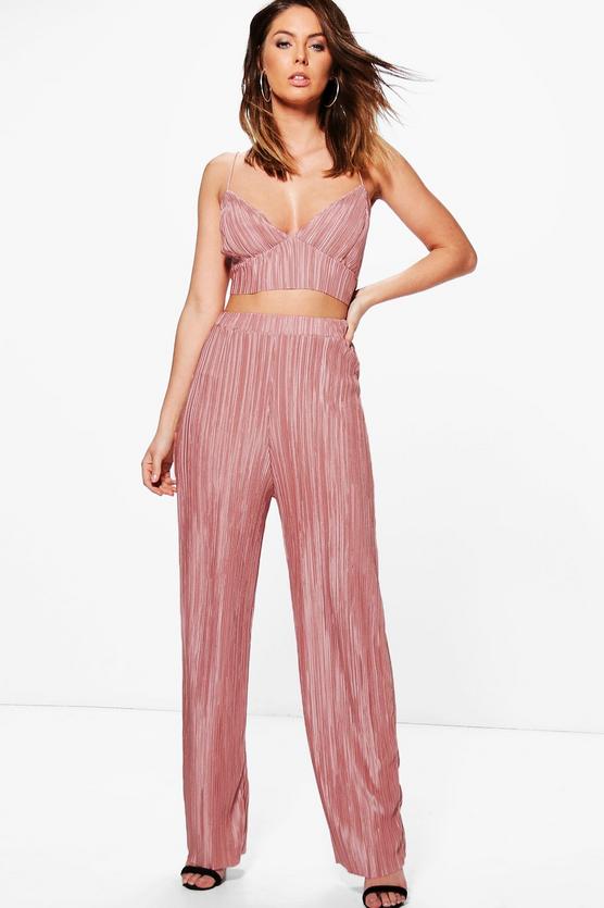 Tamar Pleated Bralet Palazzo Trouser Co-Ord